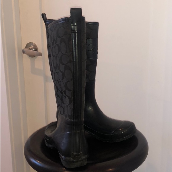 Coach Rain Boots - Black - Picture 3 of 3